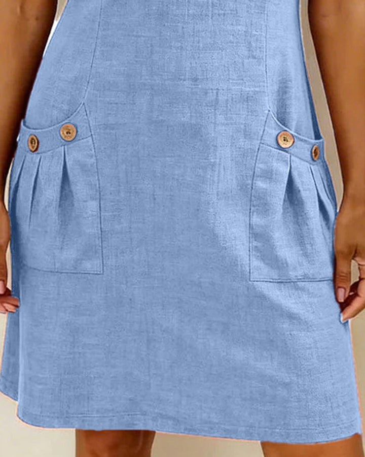 Léa | Robe Légère Coton-Lin Élégante