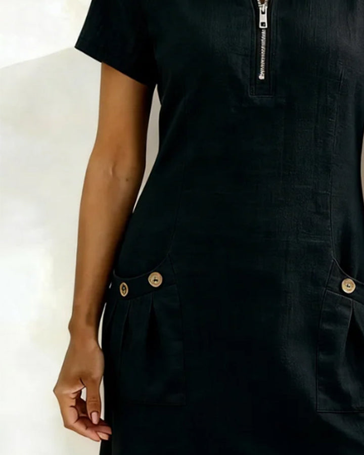 Léa | Robe Légère Coton-Lin Élégante