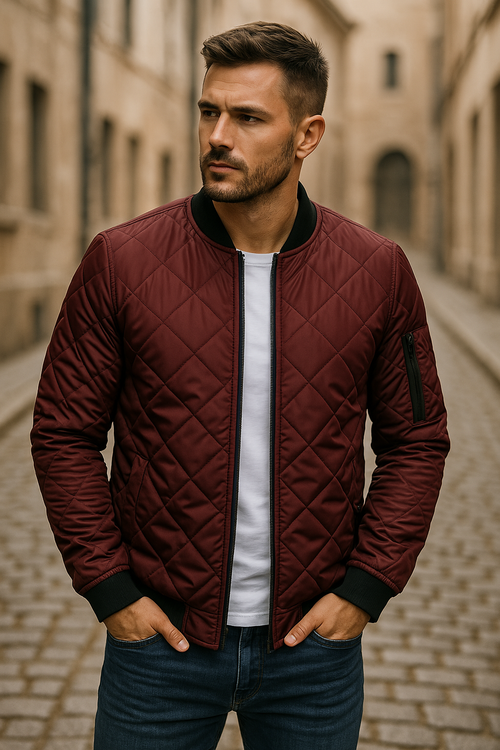 Han | Veste en coton à motif losange
