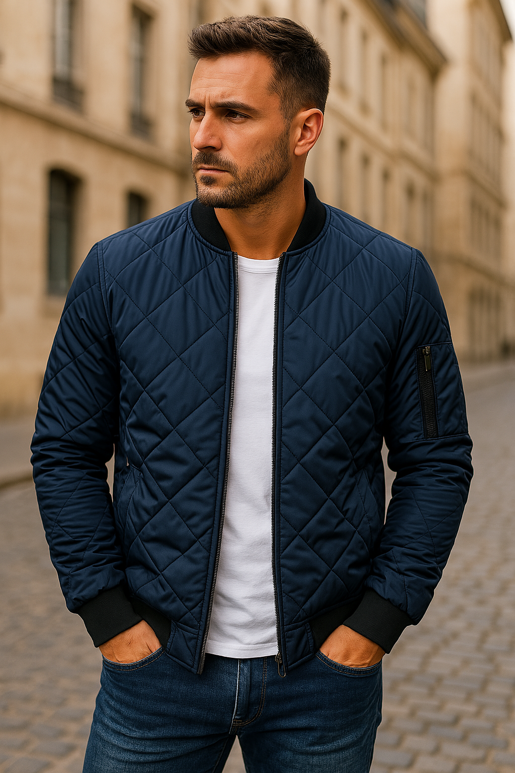 Han | Veste en coton à motif losange