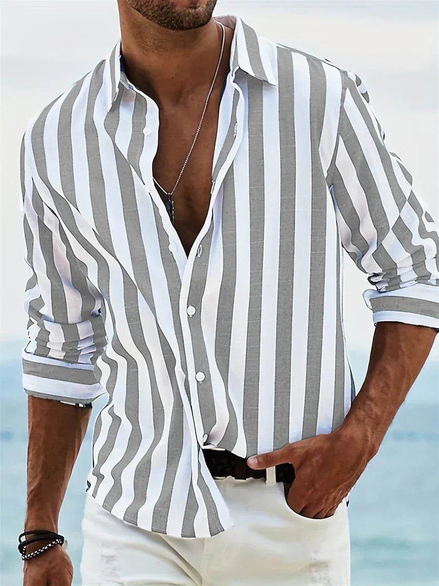 Théo | Chemise Rayée Été Légère
