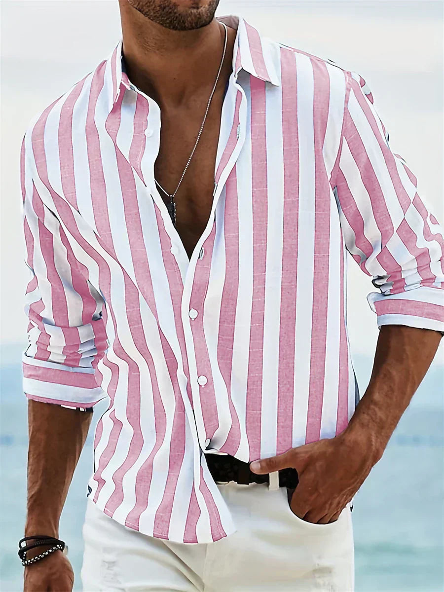 Théo | Chemise Rayée Été Légère