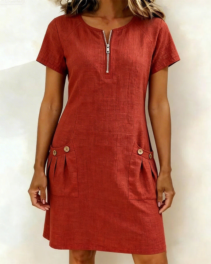 Léa | Robe Légère Coton-Lin Élégante