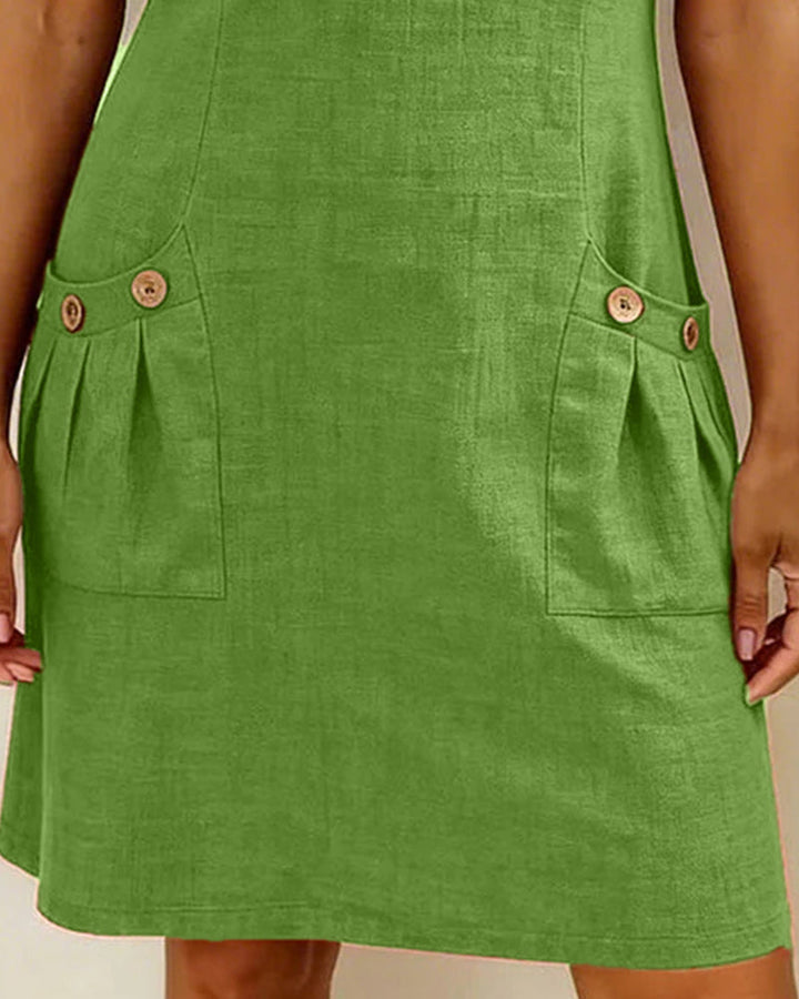 Léa | Robe Légère Coton-Lin Élégante